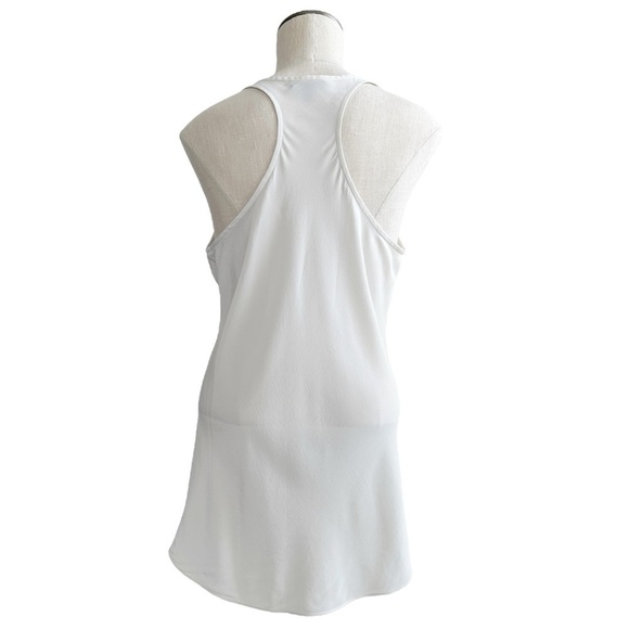 Eileen Fisher Silk Racerback Tank Layering Shell in Bone M - Picture 3 of 8